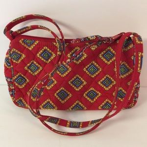 Vera Bradley Small Villa Red Retired Shoulder Bag